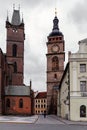 View of Hradec Kralove main square, Czech architecture Royalty Free Stock Photo