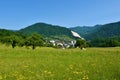 View of Hrastnik town in Slovenian prealps