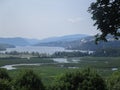 View of the Hudson River from the grounds of Boscobel Royalty Free Stock Photo