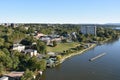 View of the Hudson River from Walkway over the Hudson, in Poughkeepsie, New York Royalty Free Stock Photo