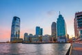 View from Hudson River Waterfront Walkway, Jersey City. Royalty Free Stock Photo
