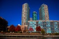 Hudson River Waterfront Walkway in Jersey City, United States Royalty Free Stock Photo