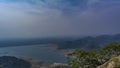 Huge lake engulfed by hills all around in South India