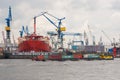 View of a huge ship building dock