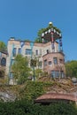 The view of Hundertwasser house in Bad Soden, Germany Royalty Free Stock Photo