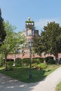 The view of Hundertwasser house in Bad Soden, Germany