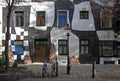 The view of Hundertwasser house in Vienna