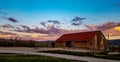 View of The Hunewill Ranch Barn Near Bridgeport, California