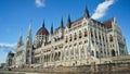 View of the Hungarian Parliament building on the bank of the Danube in Budapest, Hungary Royalty Free Stock Photo