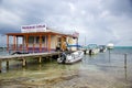 View of Hurricane's Ceviche Bar in San Pedro, Ambergris Caye, Belize