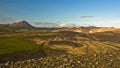 View from Hverfjall volcanic crater toward Jardbodin, Iceland