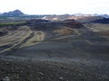 View from Hverfjall Volcano Crater on Iceland