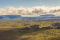 View from hverfjall volcano - Iceland. Royalty Free Stock Photo