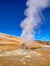 The view of Hverir boiling mud and sulph Royalty Free Stock Photo