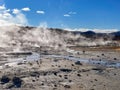 The view of Hverir boiling mud and sulph Royalty Free Stock Photo