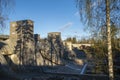 View of the hydroelectric powerplant dam in spring, Imatrankoski rapid (The Imatra Rapid)