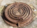 Hynds iron manhole cover lid Royalty Free Stock Photo
