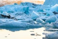 View of icebergs in glacier lagoon, Iceland, global warming Royalty Free Stock Photo