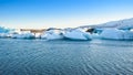 view of icebergs in glacier lagoon, Iceland, global warming concept Royalty Free Stock Photo