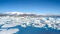 View of icebergs in glacier lagoon, Iceland Royalty Free Stock Photo