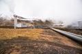 View of an Icelandic Geothermal Power Plant