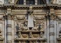 View of the iconic Chiesa di San Moise, a Baroque style, Roman C Royalty Free Stock Photo