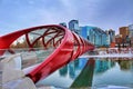 The Vibrant Peace Bridge In Calgary