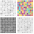 100 view icons set vector variant