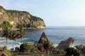 View of the idyllic Indonesian coast of Java Island Royalty Free Stock Photo