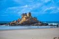 Rocks at surfer beach Praia do Castelejo near Sagres Royalty Free Stock Photo