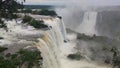 View of the Iguazu Falls. IguaÃÂ§u Falls is a set of about 275 waterfalls on the IguaÃÂ§u River