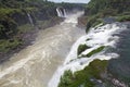 View of Iguazu River and a section of the Iguazu Falls, from the Brazil side Royalty Free Stock Photo