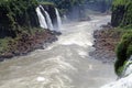 View of Iguazu River and a section of the Iguazu Falls, from the Brazil side Royalty Free Stock Photo