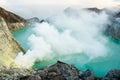 View from Ijen Crater, Sulfur fume at Kawah Ijen, Vocalno in Indenesia. Royalty Free Stock Photo