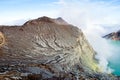 View from Ijen Crater, Sulfur fume at Kawah Ijen, Vocalno in Indenesia. Royalty Free Stock Photo