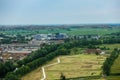 View from Ijzertoren on Deceuninck Plant in Diksmuide, Flanders, Belgium Royalty Free Stock Photo