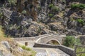 View of il Ponte del diavolo pathway in Civita