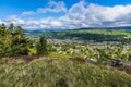 A view from Ilkley moor over Wharfedale and the town of Ilkley Yorkshire, UK Royalty Free Stock Photo