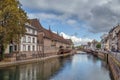 View of Ill river in Strasbour Royalty Free Stock Photo