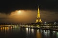 Paris Eiffel Tower at night Royalty Free Stock Photo