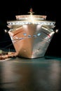 Illuminated cruise ship at night Royalty Free Stock Photo