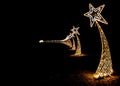 View of an illuminated stars avenue at Blenheim Christmas Lights Trail