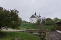 View of the Ilyinsky church-tomb of Bogdan Khmelnytsky in Subotov, Cherkasy region, Ukraine