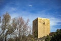 View of the imposing Alfonsina tower of the medieval castle of Lorca