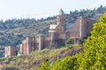 View on impregnable ancient fortress Narikala and church of St. Nicholas in Tbilisi, Georgia