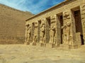 A view of the impressive temple ruins at Deir el-Shelwit near to Luxor, Egypt