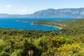 View of the Incekum peninsula, the site of Incekum plaji beach, along the Gulf of Gokova coastline in Mugla, Turkey