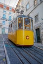 A view of the incline and Bica tram, Lisbon, Portugal Royalty Free Stock Photo