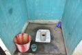 View of indian domestic indian toilet Royalty Free Stock Photo