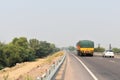 View of an Indian highway with vehicle